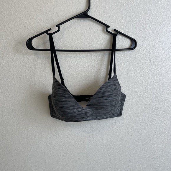 Victorias Secret Bra 34C Black Gray No-Wire Sans Armature Padded Spacedye Print - Picture 1 of 6